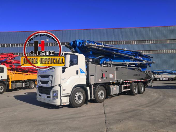 JIUHE Low Fuel Consumption HB58K Big Concrete Pump Truck 58m Truck Mounted Concrete Pump Large