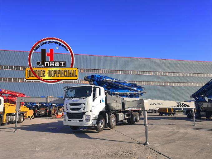 JIUHE Low Fuel Consumption HB58K Big Concrete Pump Truck 58m Truck Mounted Concrete Pump Large