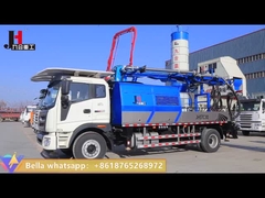 shotcrete spraying concrete truck