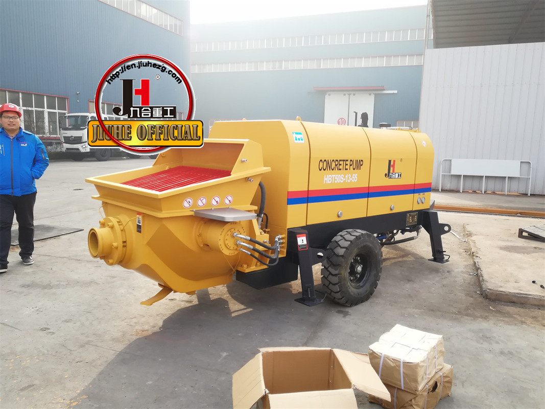Small Lightweight HBT50 Electric Concrete Pump Type Concrete Trailer Pump